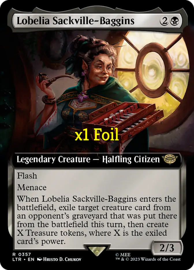 MTG Foil BL LOTR: Tales of Middle-earth LTR Lobelia Sackville – Baggins MINT
