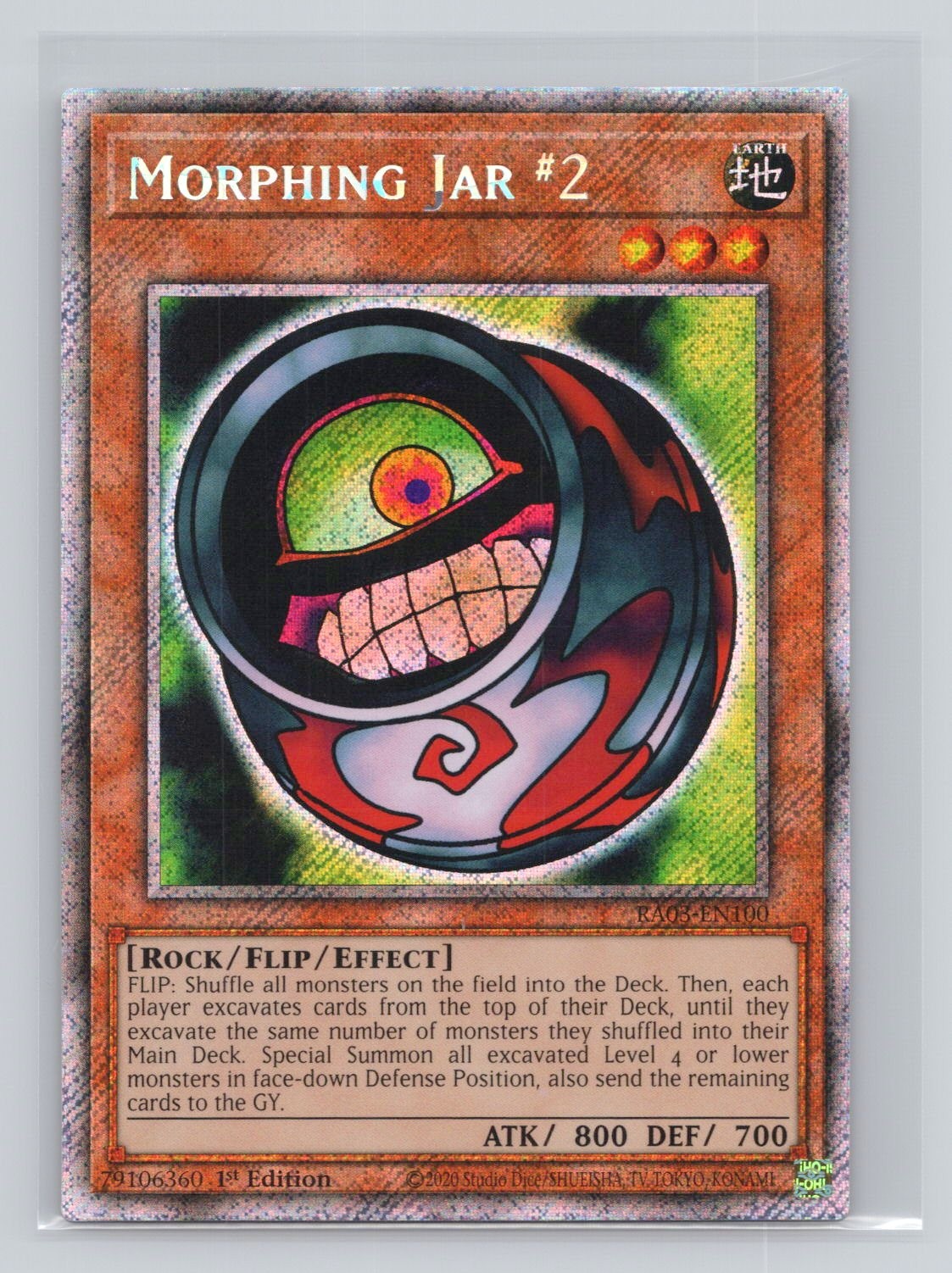 Morphing Jar #2 Platinum Secret Rare Quarter Century Bonanza RA03-EN100 NM