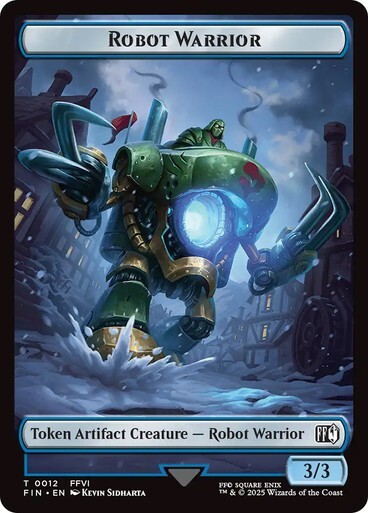 Robot Warrior | Copy Double Sided Token [FINAL FANTASY] MTG