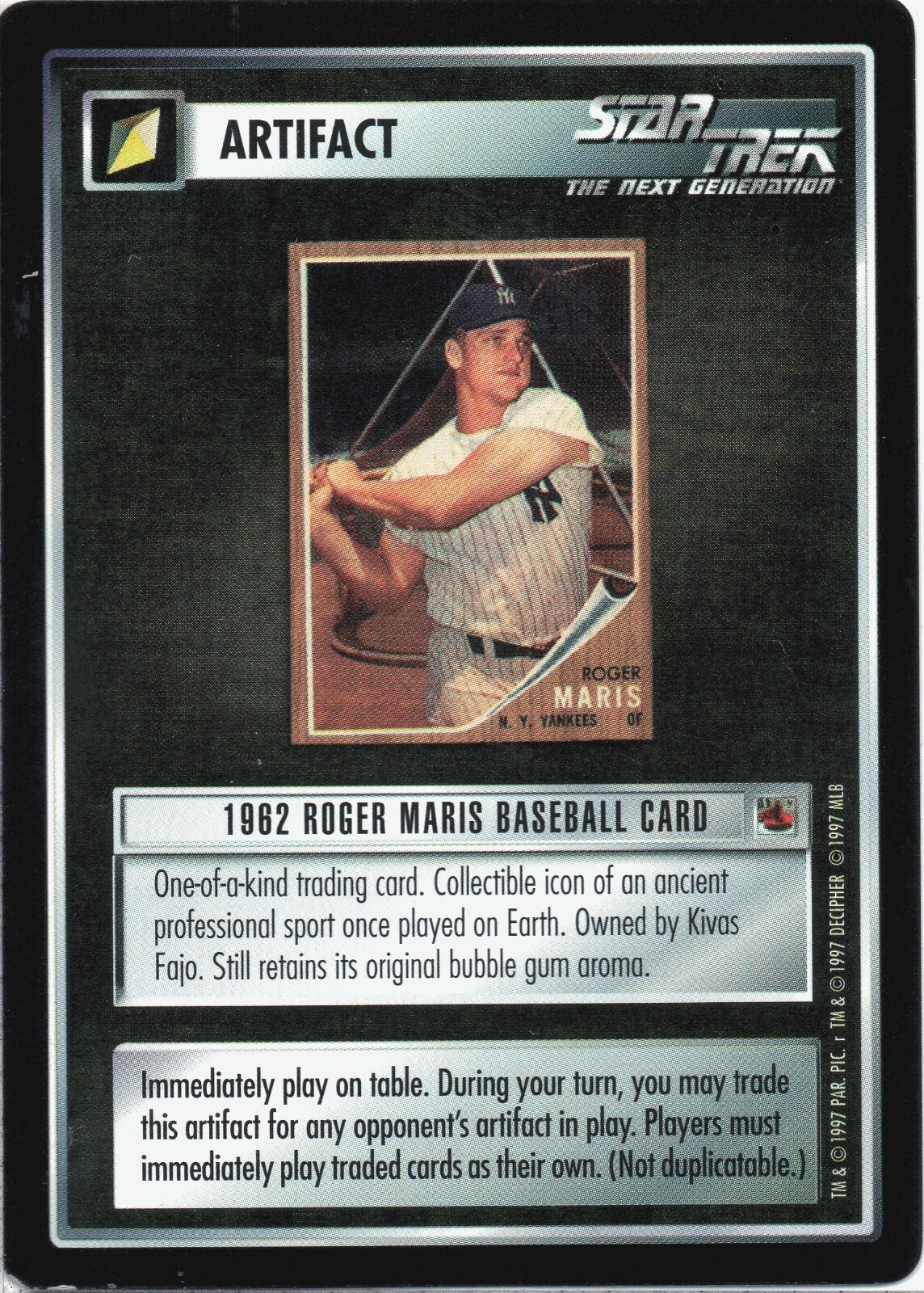 Star Trek CCG 1962 Roger Maris Baseball Near-Mint/NM – The Fajo Collection 1997