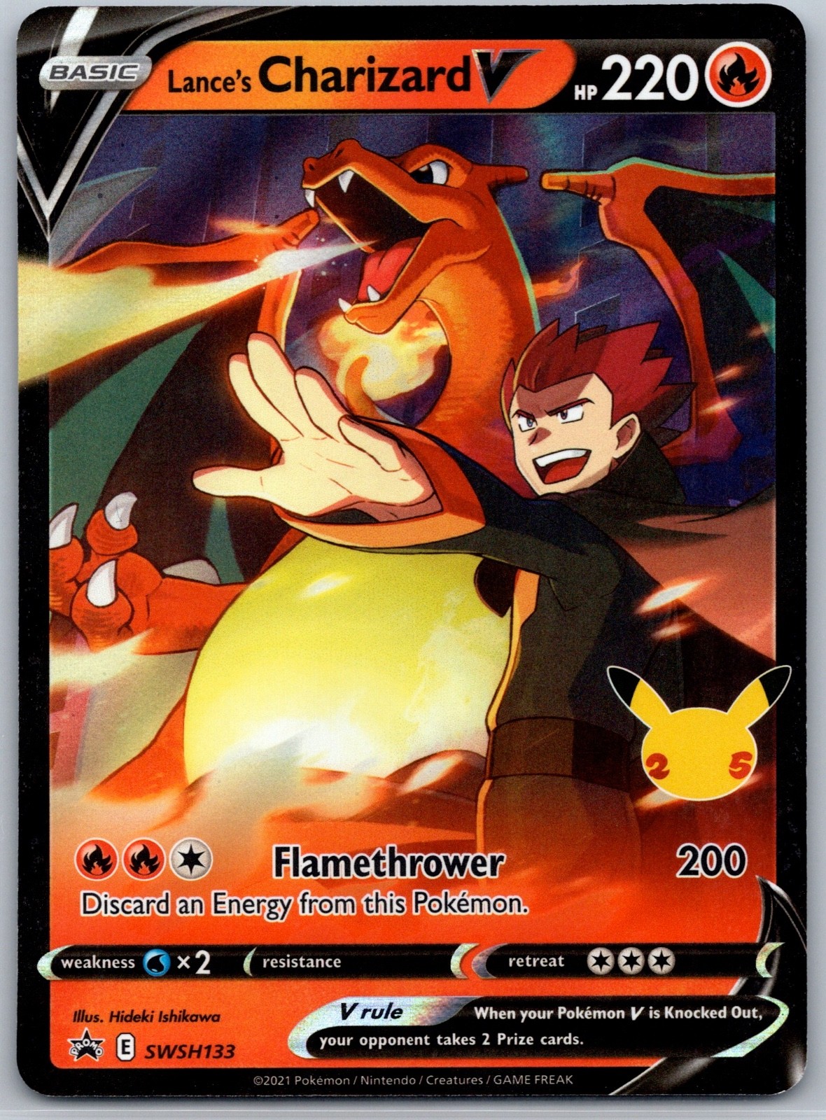 Lance’s Charizard V SWSH133 SWSH: Sword & Shield Promo Cards Promo Holo -NM