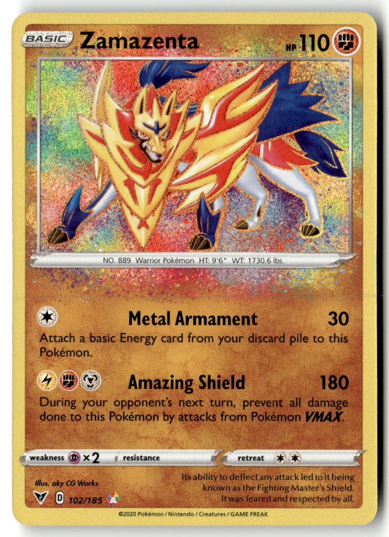Zamazenta 102/185 Holofoil – SWSH04 – PTCG – NM