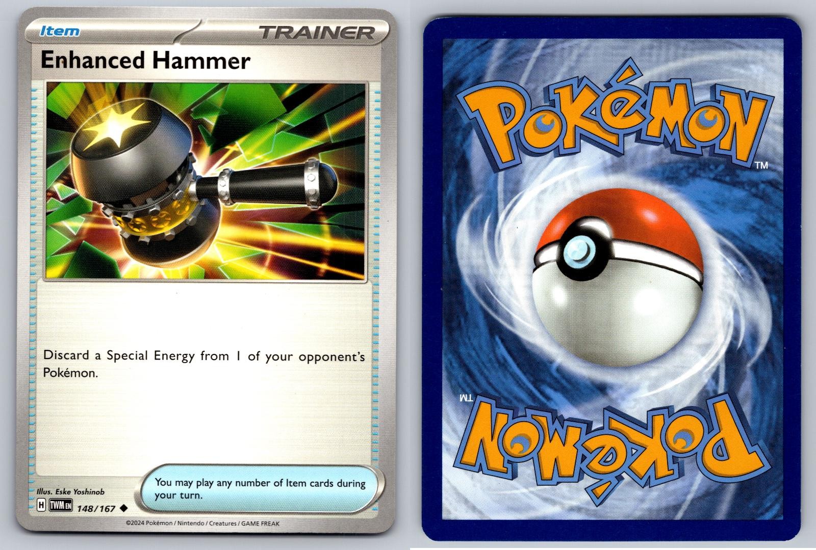 ENHANCED HAMMER 148/167 UNCOMMON TWILIGHT MASQUERADE POKEMON NM