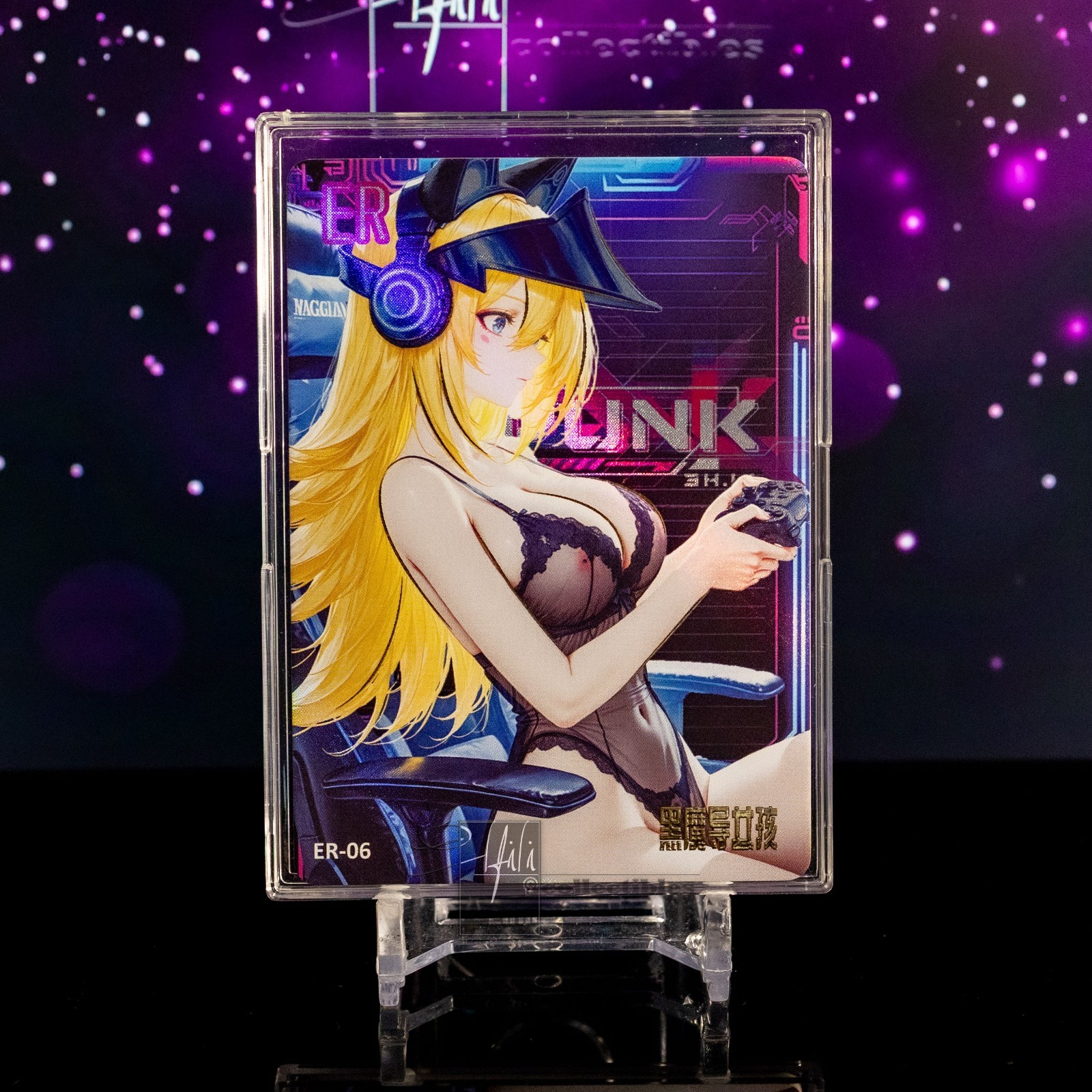 DMG Waifu Trading Card 002 ER-06 Premium Gold Foil Anime ACG Femme Dark Magician