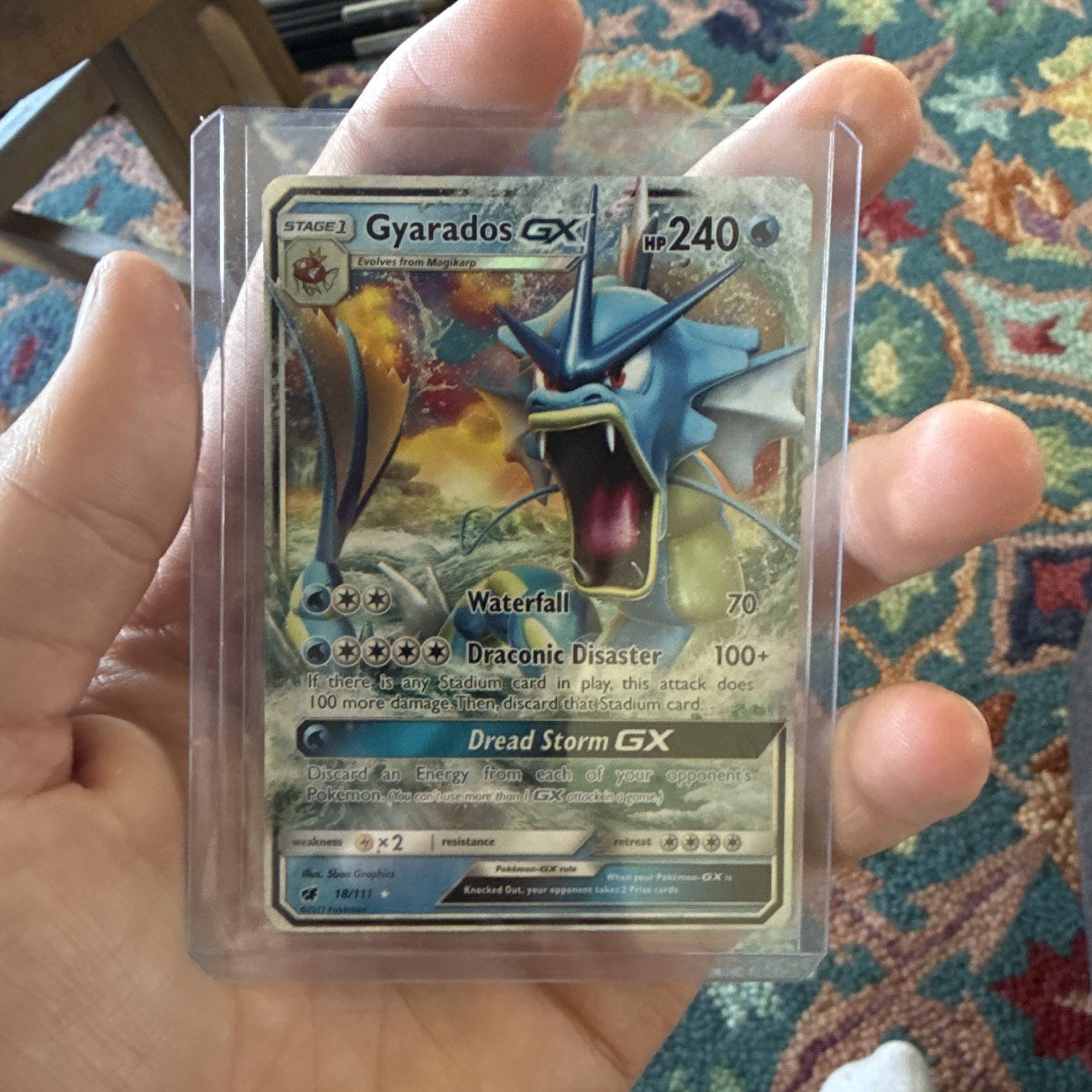 The Pokémon Company Gyarados GX 18/111 Ultra Rare Holo 240 HP Crimson Invasion