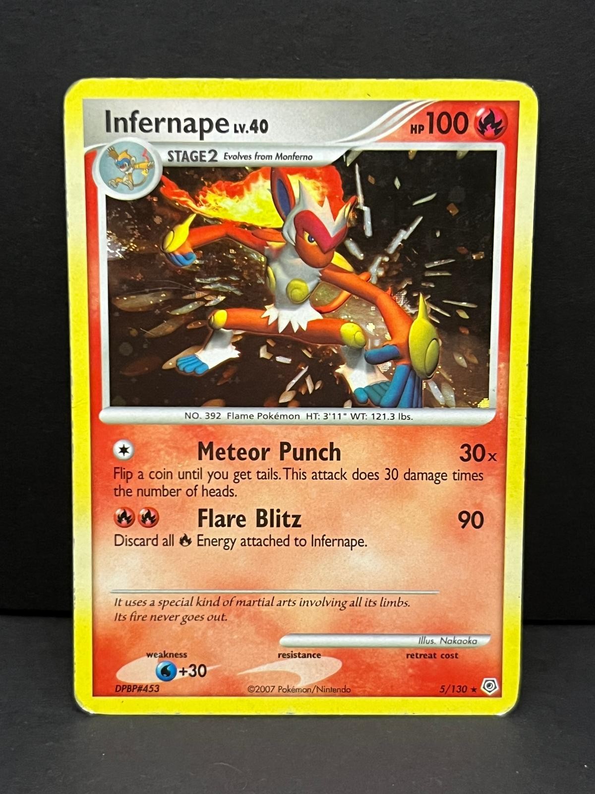 Infernape 5/130 Holo Rare Diamond & Pearl Pokemon Holo Heavily Played