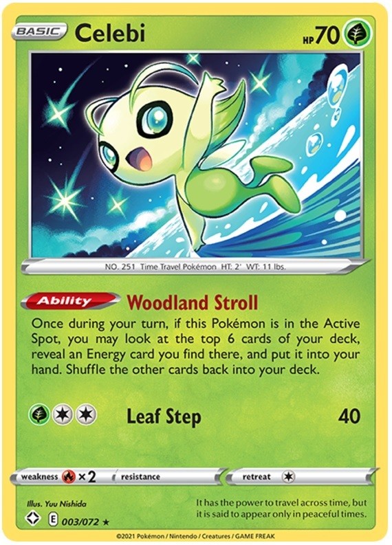 Celebi – 003/072 – Rare – Damaged