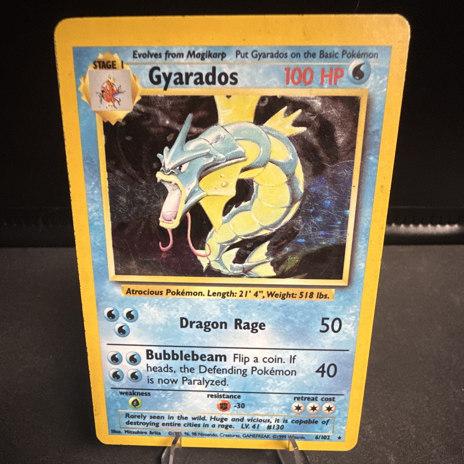 Wizards of the Coast Gyarados 006/102 Base Set Holo Rare ENG 1999 100HP