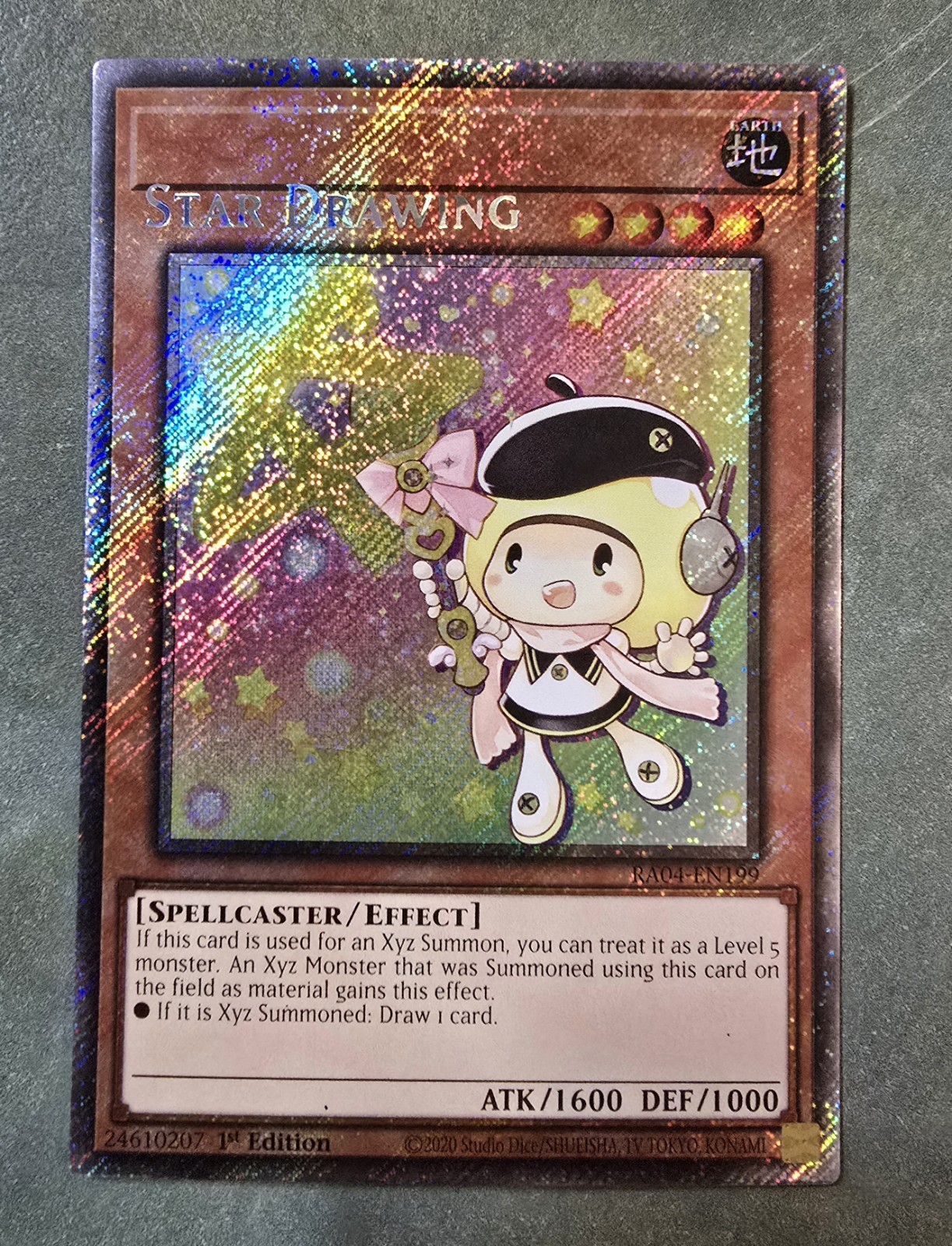 Star Drawing MISPRINT! (Platinum Secret Rare) RA04-EN199 1st Edition-NM 🔥