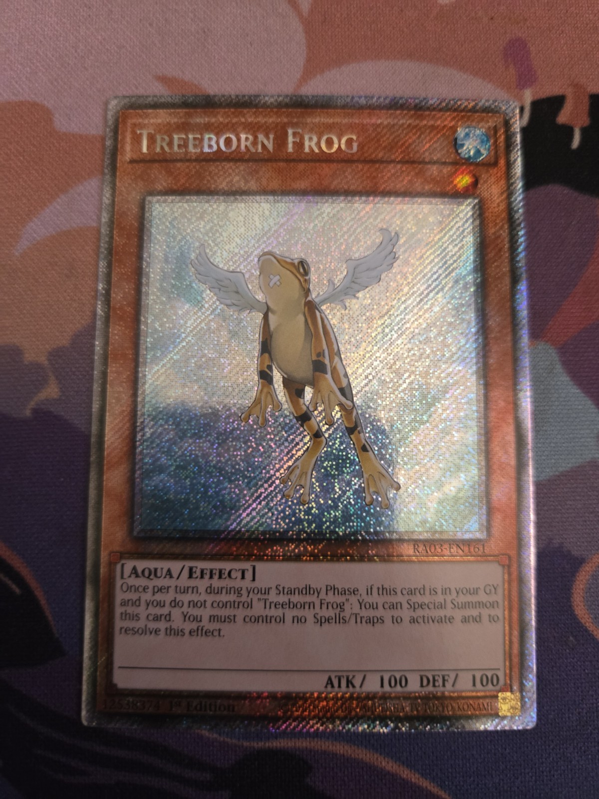 Yugioh Treeborn Frog Platinum Secret Rare RA03