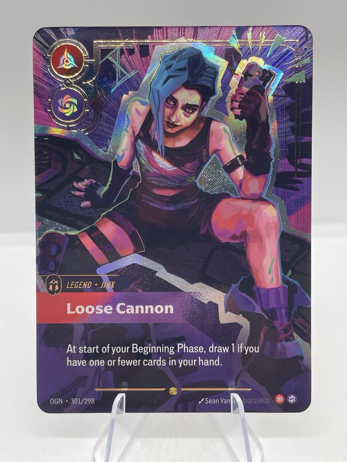 Jinx – Loose Cannon (Overnumbered) #301/298 (Foil) Origins OGN Riftbound