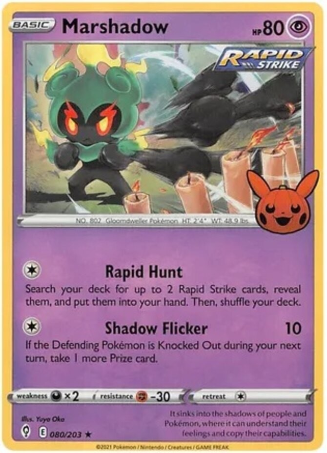 Marshadow – 080/203 – Holo Rare (Trick or Trade 2023) – Near Mint