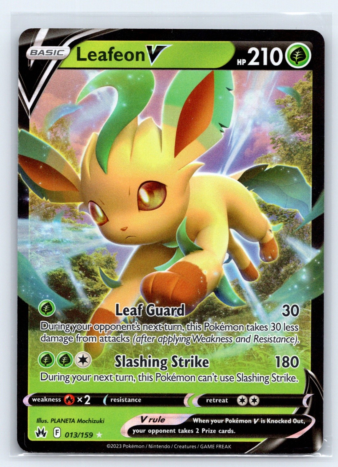 Leafeon V Crown Zenith CRZ 013/159 Holofoil NM PLANETA Mochizuki
