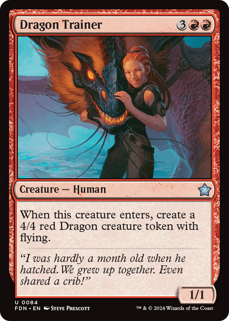 x1 Dragon Trainer FDN Foundations MTG 84 UNCOMMON M/NM 1x