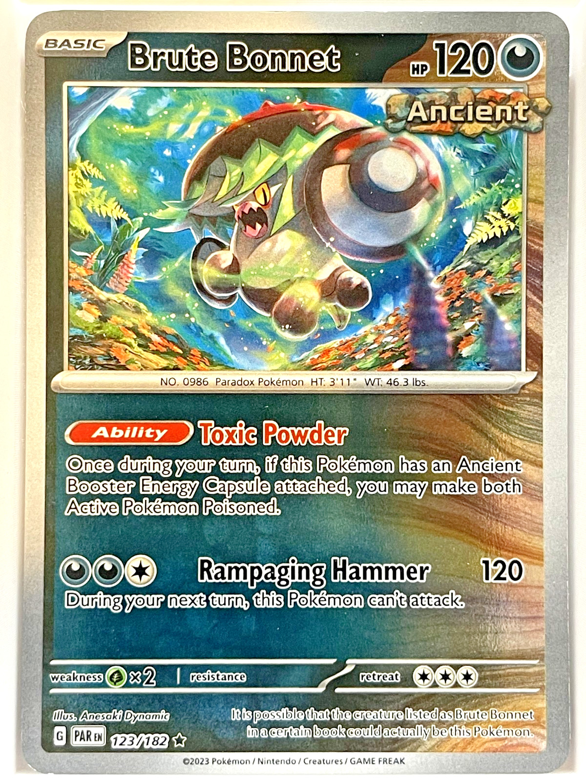 Pokemon – Brute Bonnet – 118/167 – Reverse Holo – Twilight Masquerade – NM/M