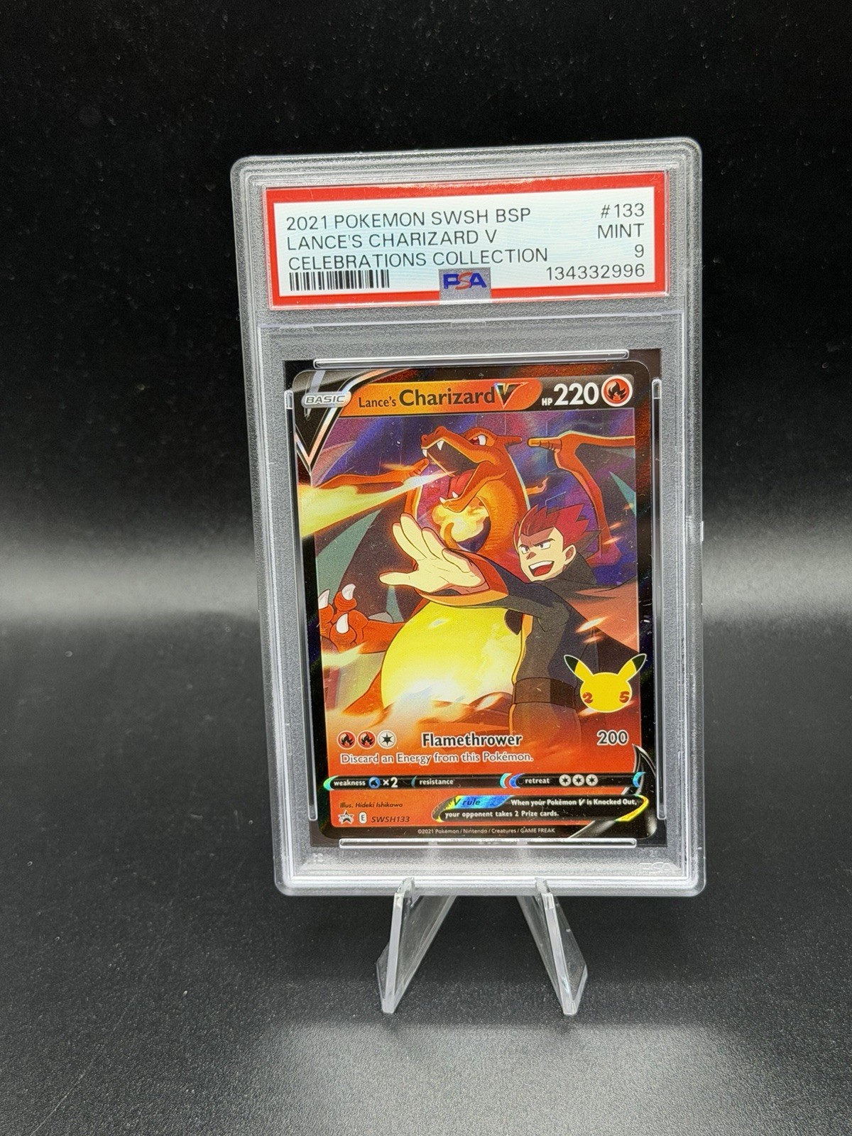 Lance’s Charizard V 2019 Pokemon SWSH Celebrations Promo #SWSH133 PSA 9