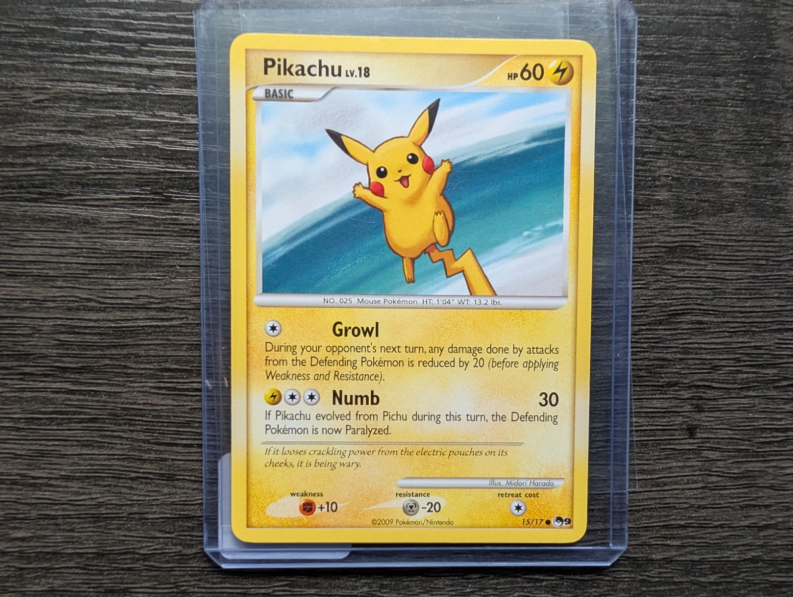 Pikachu Pokemon Card 2009 POP Series 9 Common 15/17 LP