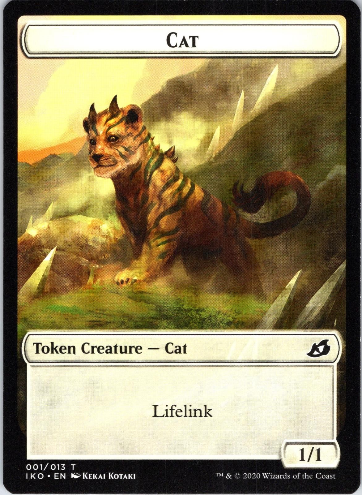 Cat Token 1 Token Ikoria: Lair of Behemoths Magic: The Gathering Near Mint