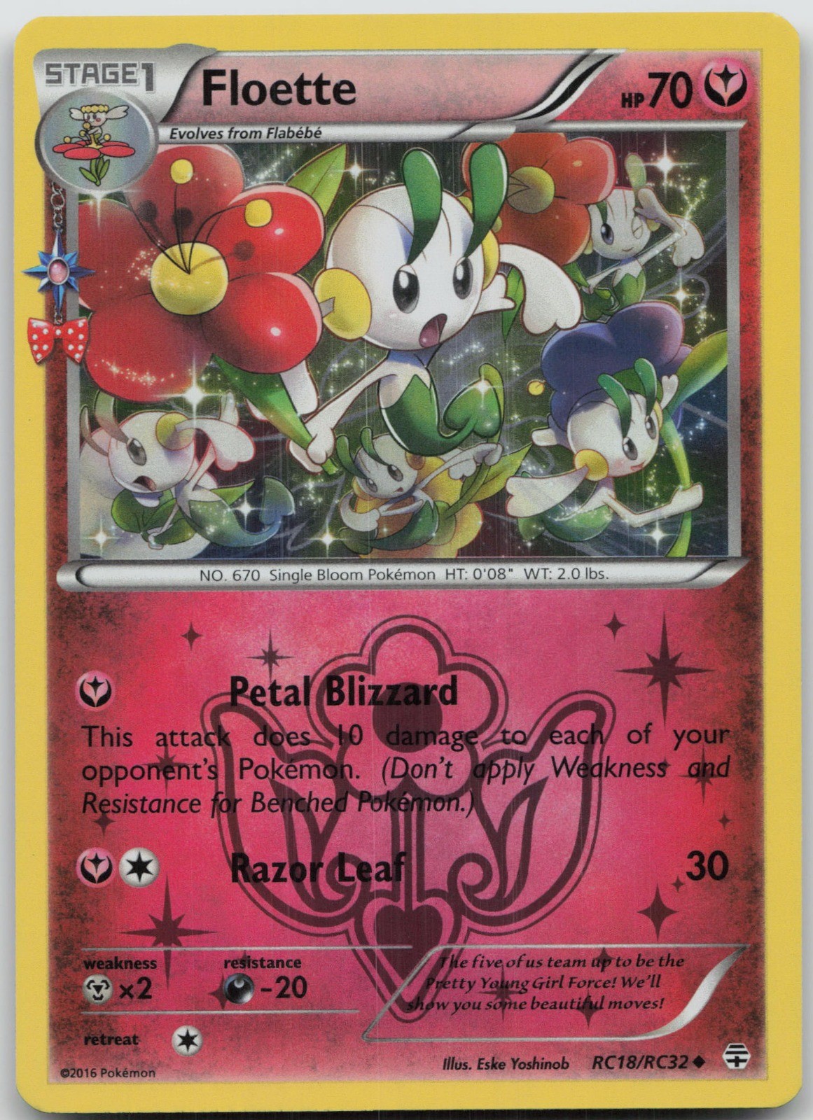 Floette Uncommon Holo Generations: Radiant Collection RC18/RC32 LP Eske Yoshinob