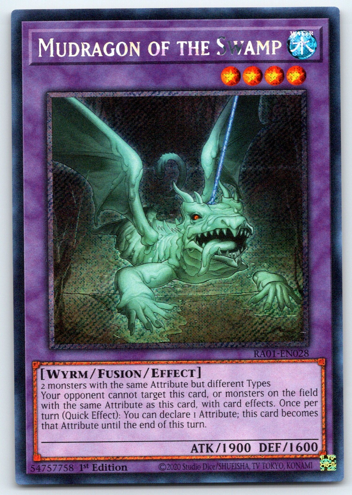 Mudragon of the Swamp – RA01-EN028 – Platinum Secret Rare – 1st Edition – YuGiOh