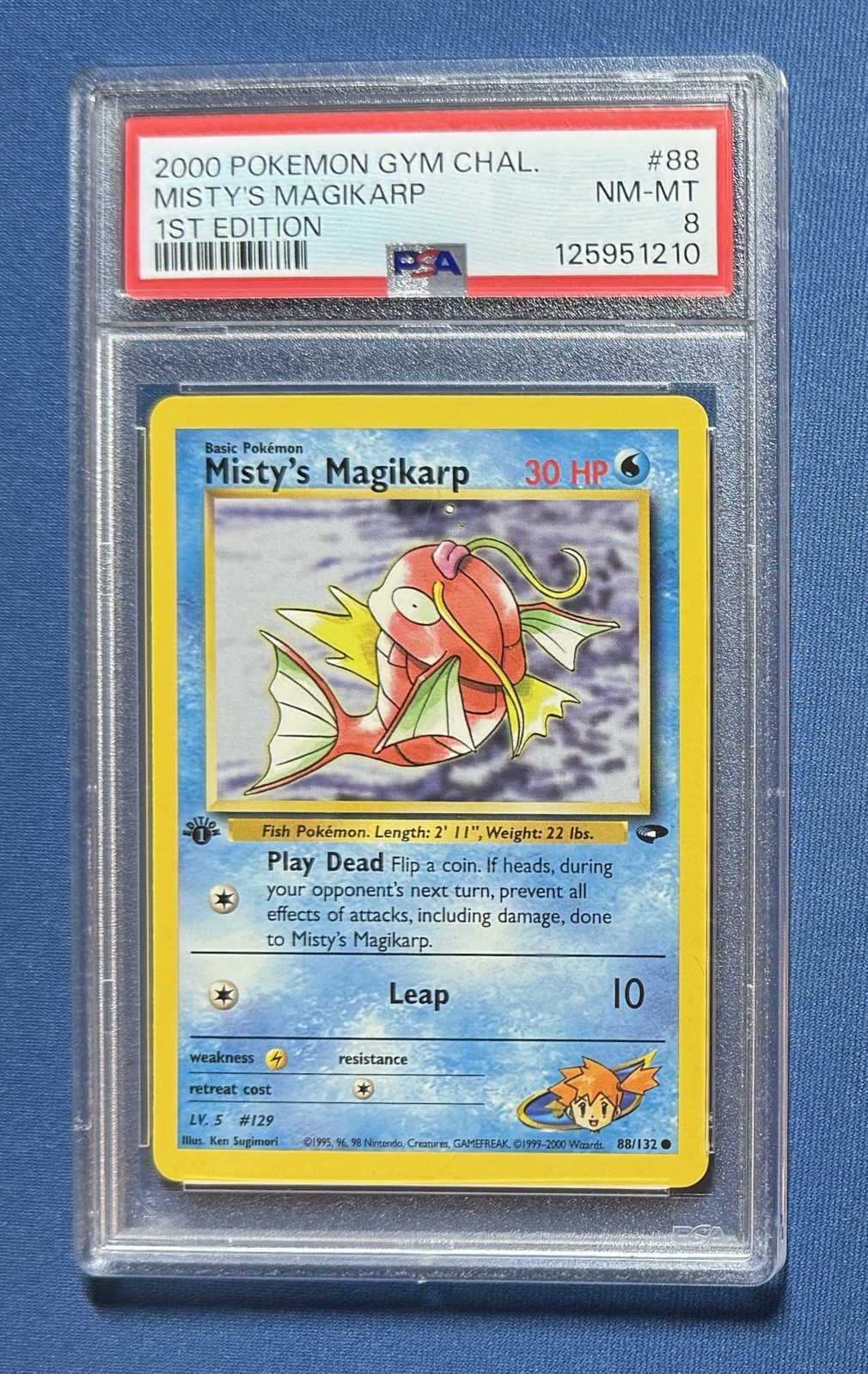 2000 Pokemon Gym Challenge Misty’s Magikarp 1st Edition PSA 8 88/132