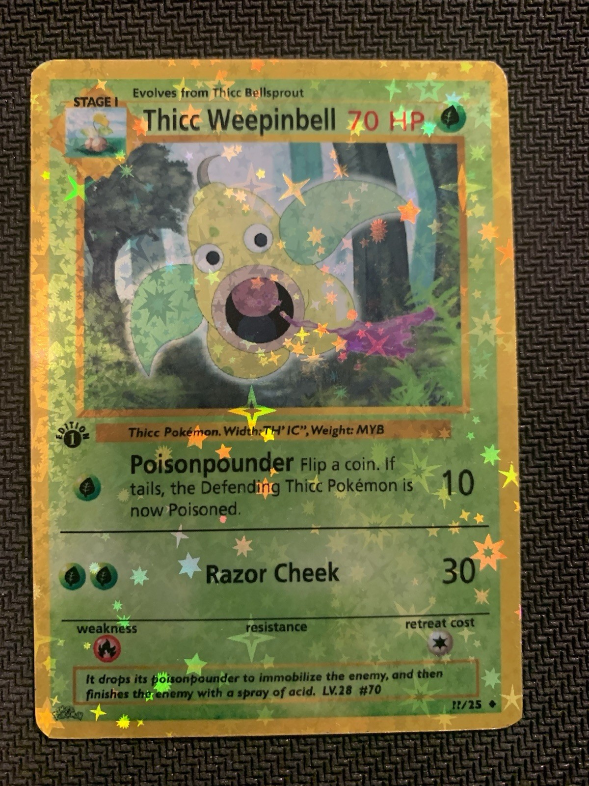 Thicc Weepinbell (Alternative Custom Art) Holographic Card