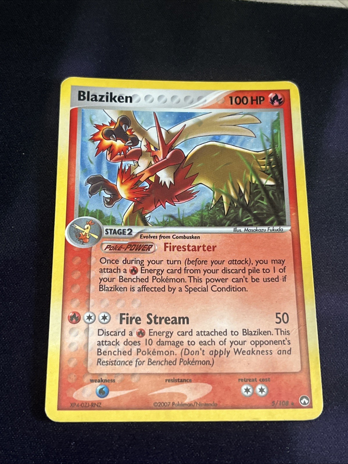 Blaziken 5/108 EX Power Keepers Holo
