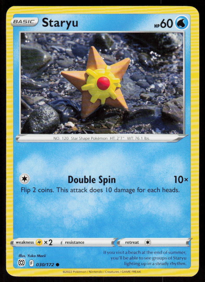 Staryu 030/172 Common Brilliant Stars Pokemon Near Mint