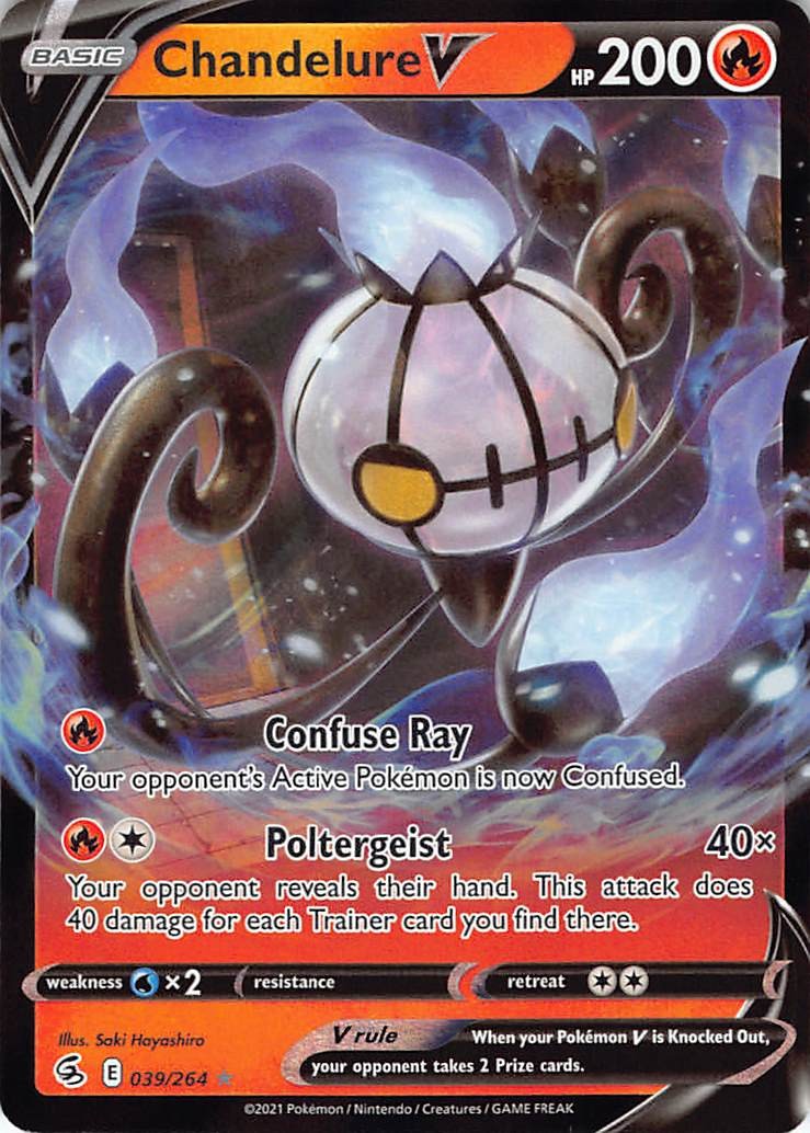 Chandelure V 039/264 SWSH08: Fusion Strike Holofoil