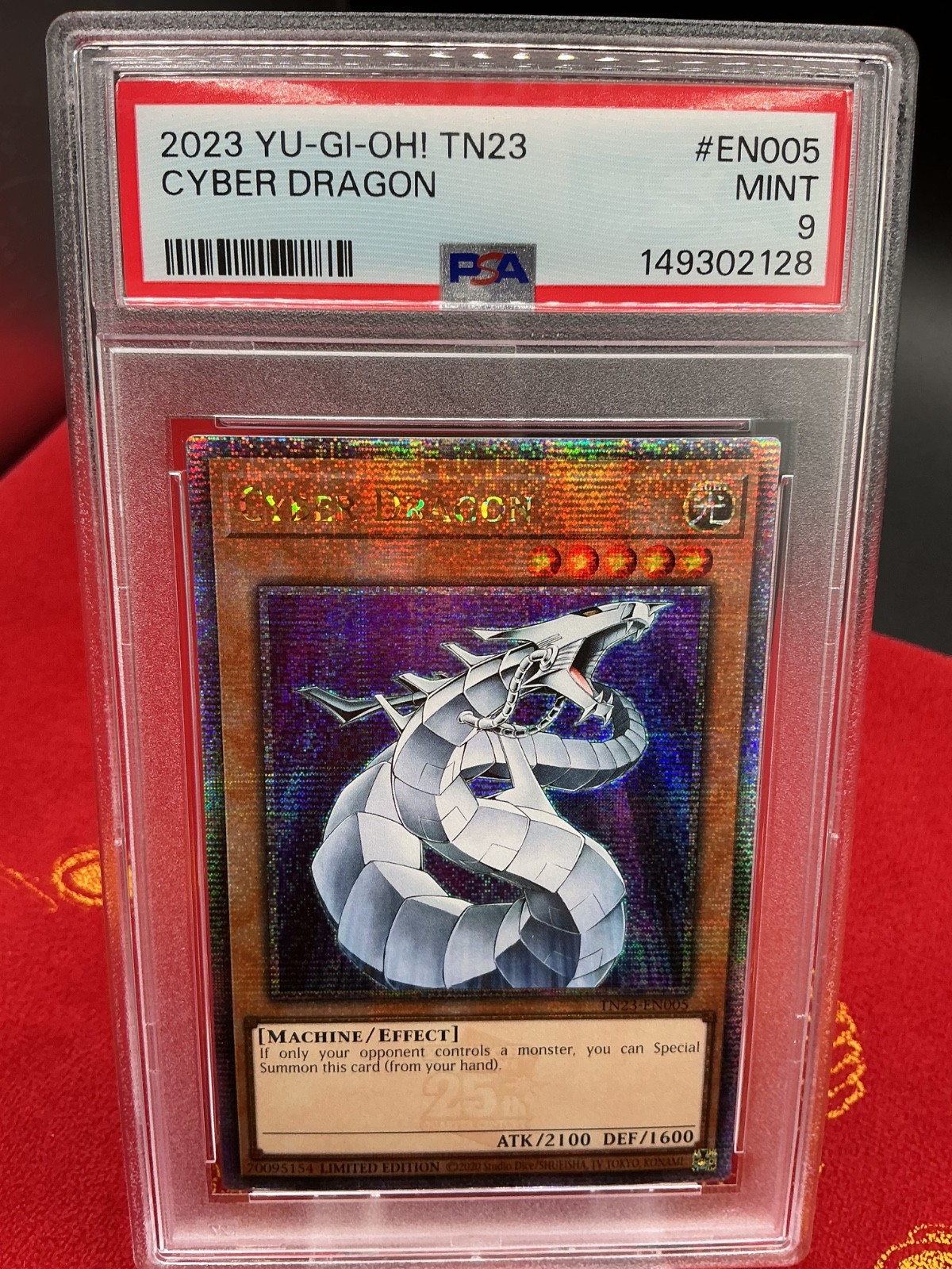 Cyber Dragon (Quarter Century Secret Rare) TN23-EN005 Yugioh 25th Tin PSA 9