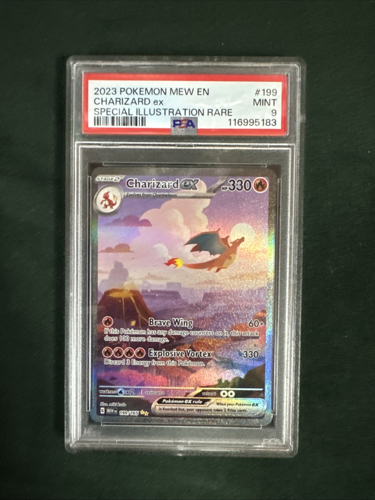 PSA 9 Charizard ex SIR 199/165 Pokemon Scarlet & Violet 151 English 2023