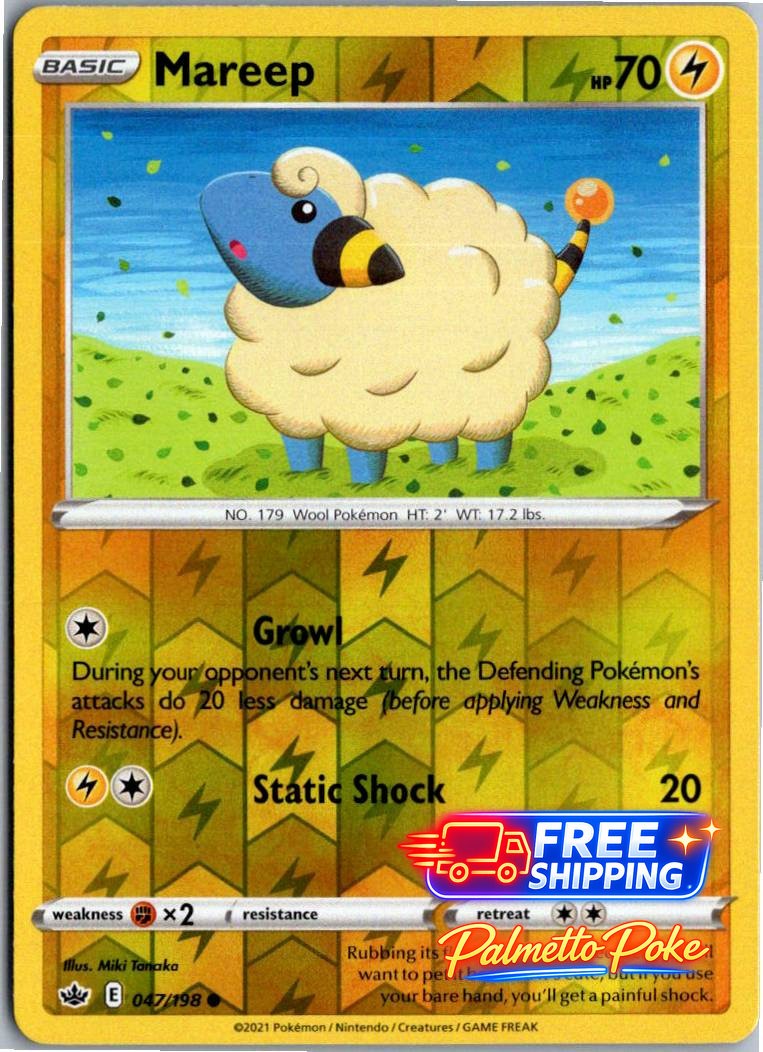 Mareep 047/198 Common Chilling Reign Pokemon Reverse Holo Lightly Played