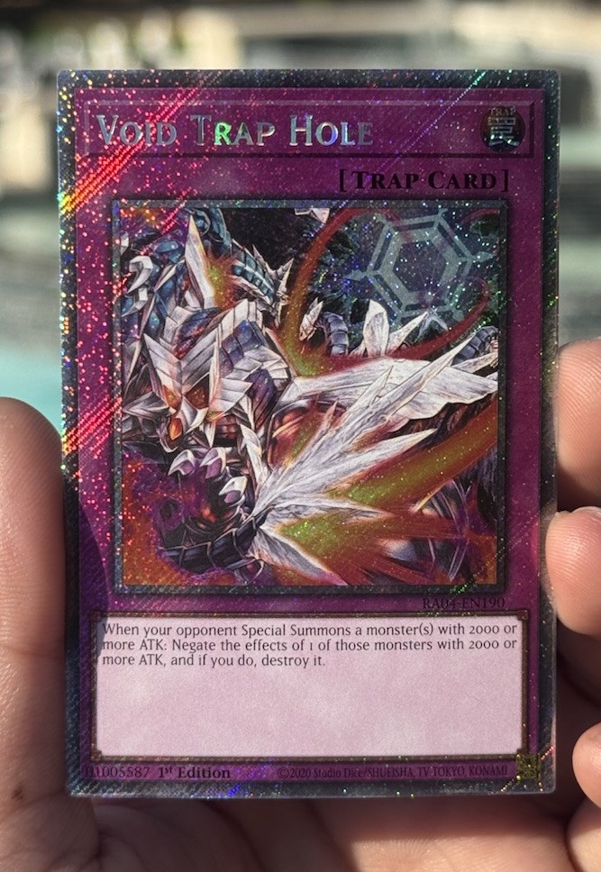 PACK FRESH – MINT – VOID TRAP HOLE – RA04 – EN190 Yugioh Card