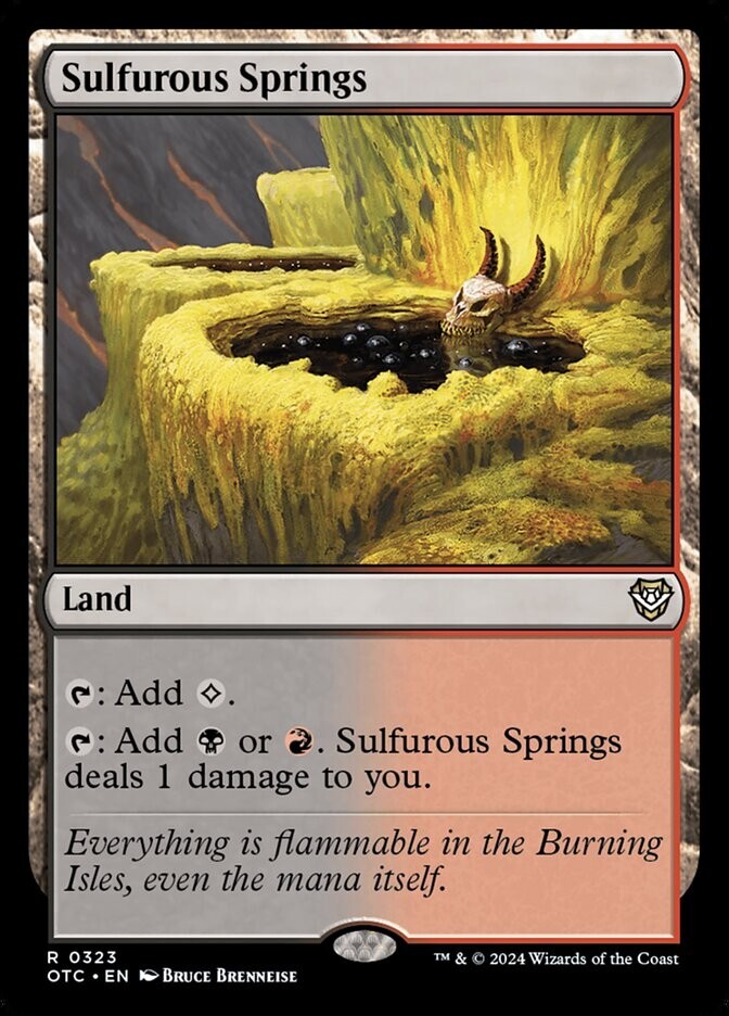 Sulfurous Springs 0323 Non Foil Rare Thunder Junction Commander MTG NM