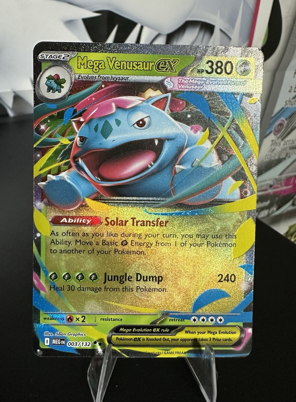 Pokémon TCG Mega Venusaur EX Holo Double Rare Card MEG 003/132 Mint/Nm Condition