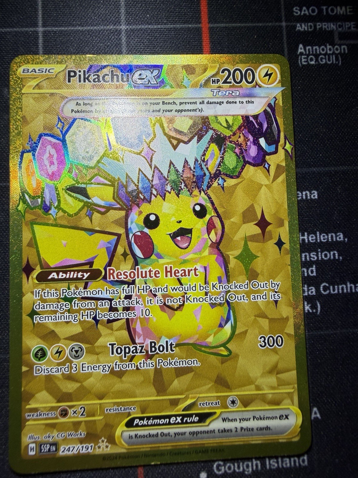 Pikachu ex 247/191 Sv08: Surging Sparks Holo