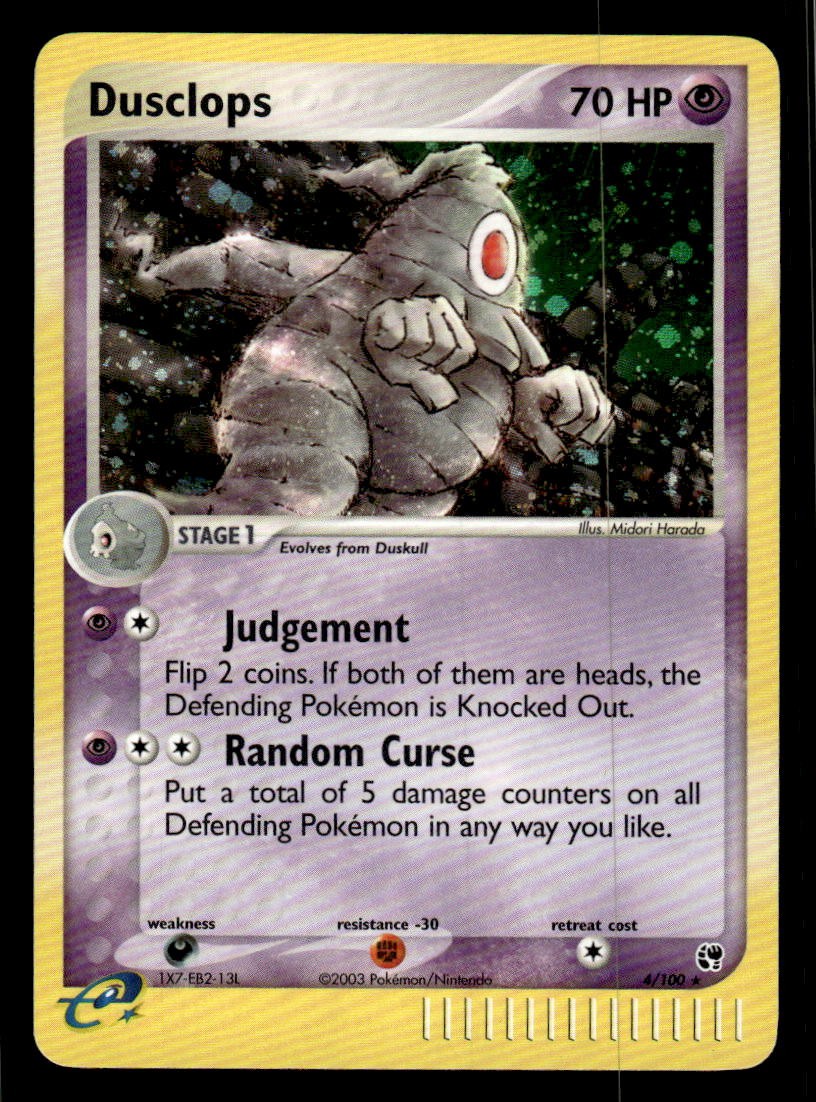Pokemon TCG EX Sandstorm #4/100 Dusclops Holo Rare NM