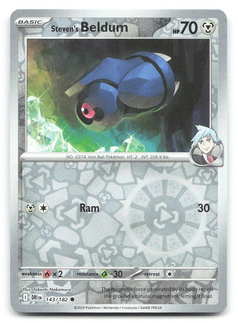 Steven’s Beldum SV10: Destined Rivals 143/182 Reverse Holo Pokemon NM