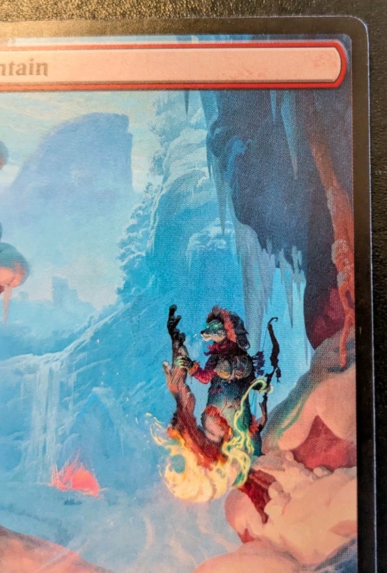 Mountain (Winter Full Art) 0277 BLB Land Bloomburrow Magic: The Gathering