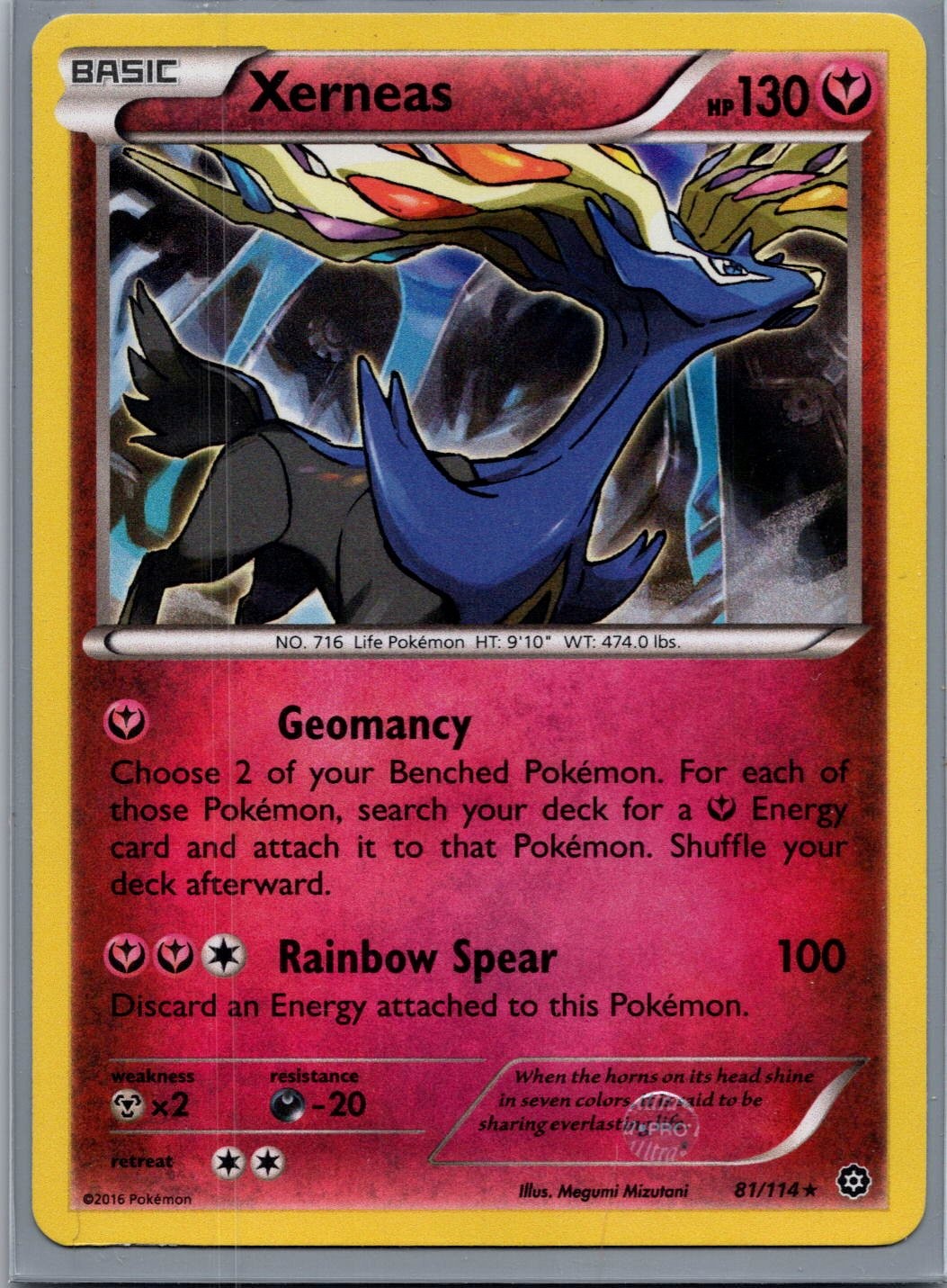 XERNEAS 81/114 HOLO STEAM SIEGE POKEMON NM