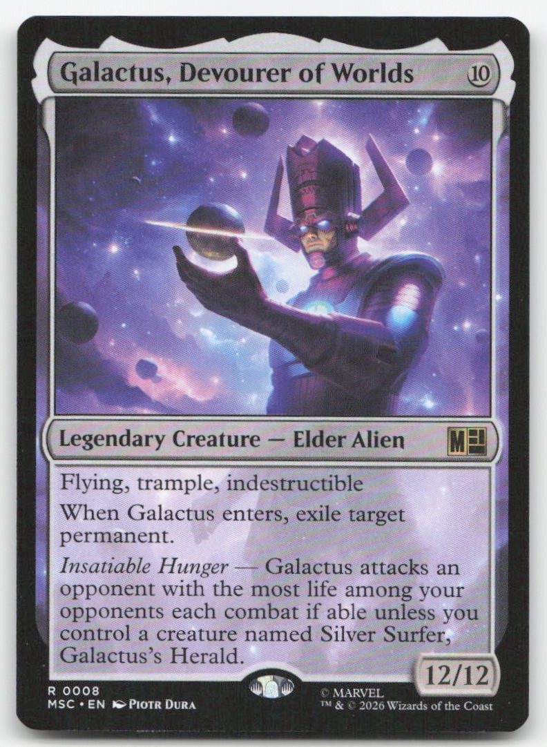 Galactus, Devourer of Worlds 8 MSC Commander: Marvel Super Heroes Magic MTG NM