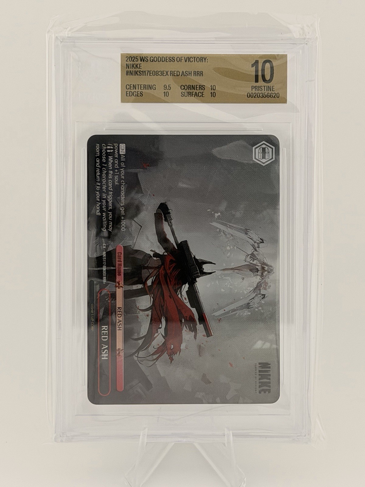 Weiss Schwarz GODDESS OF VICTORY NIKKE Red Ash RRR+ NIK/S117-083EX BGS 10 🔥