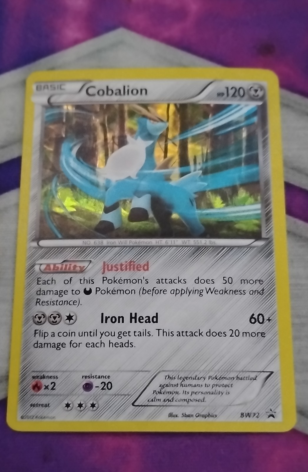 Cobalion BW72 Black & White Holo