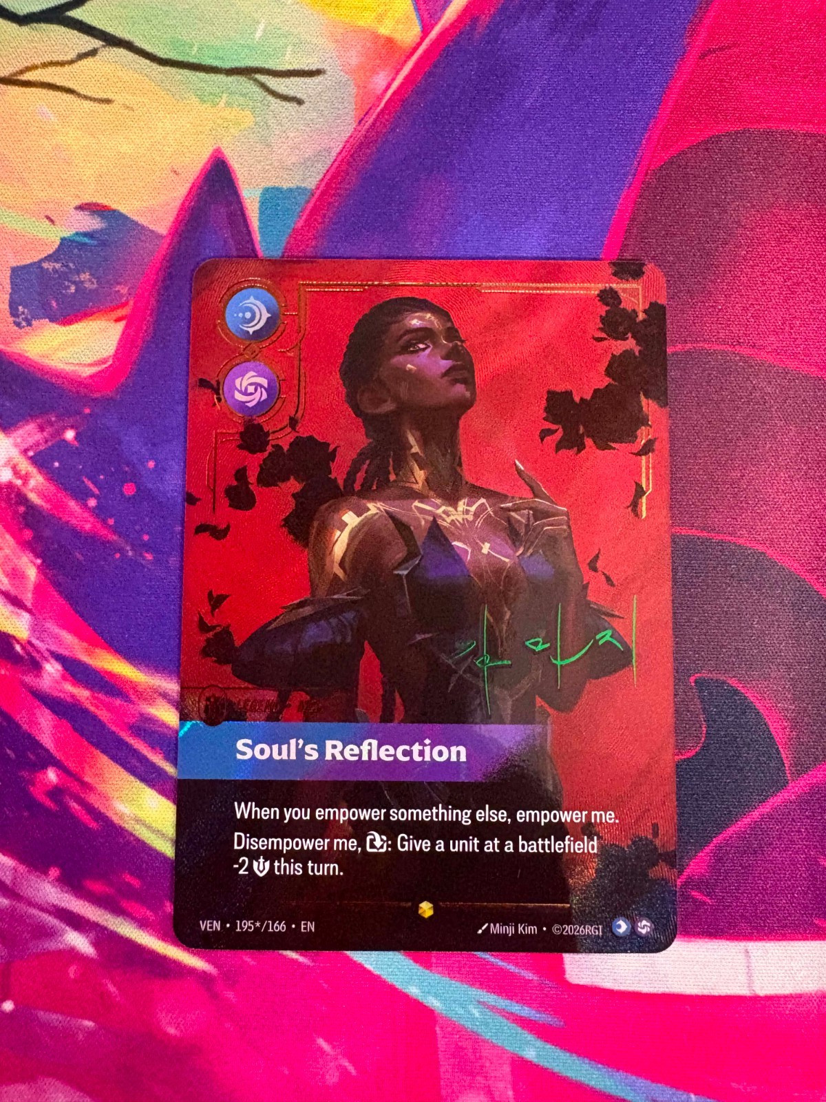 Soul’s Reflection 195*/166 Signature Overnumber Riftbound League Near Mint TCG