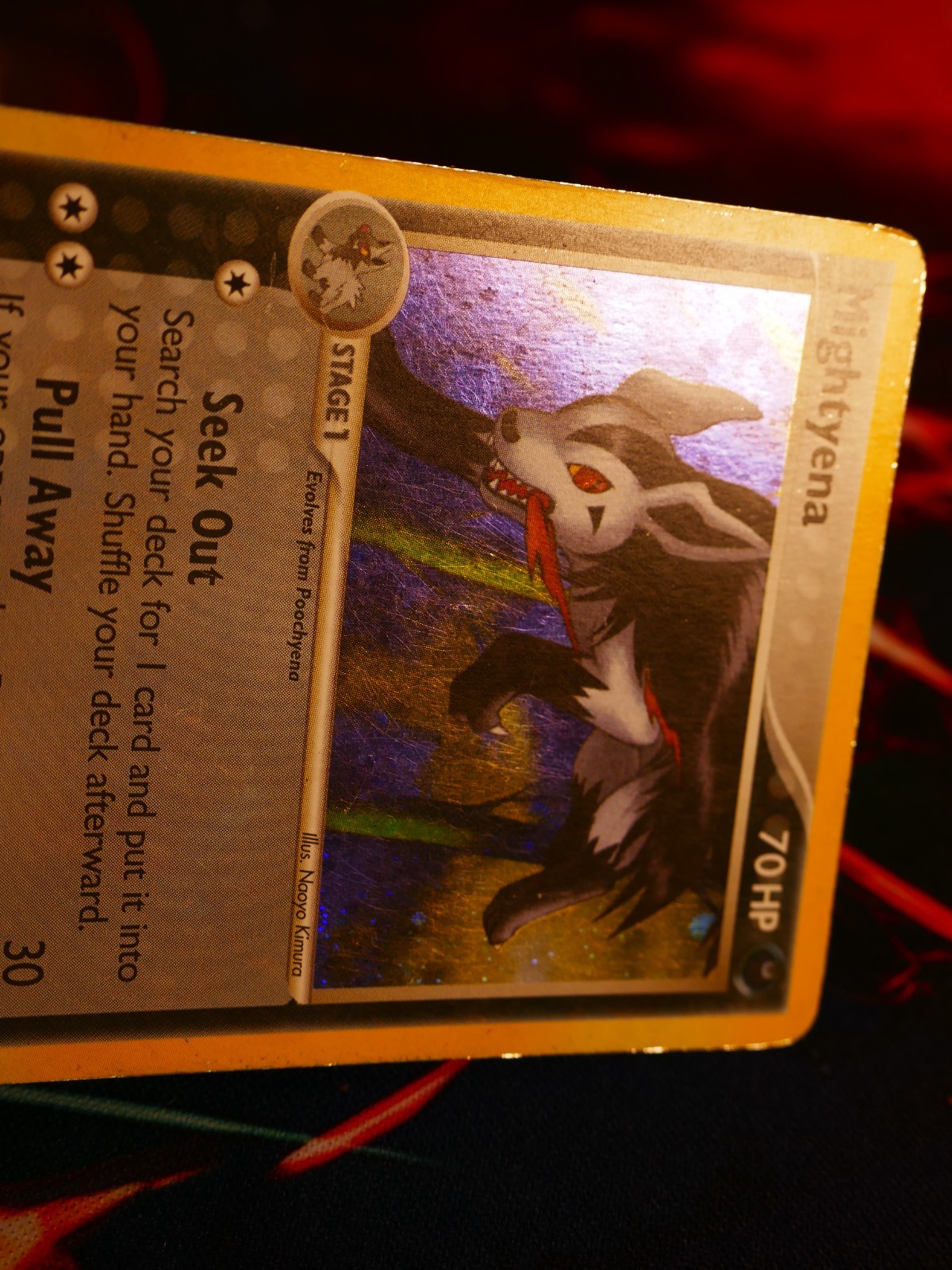 HP Pokemon MIGHTYENA Card EX DEOXYS Set #12/107 Holo Foil Rare#3