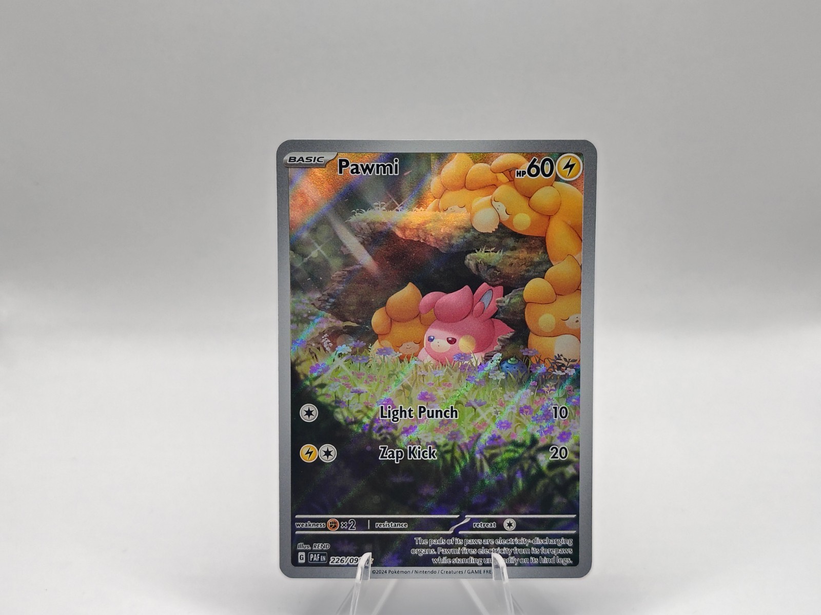 Pawmi 226/091 SV Paldean Fates Illustration Rare IR NM