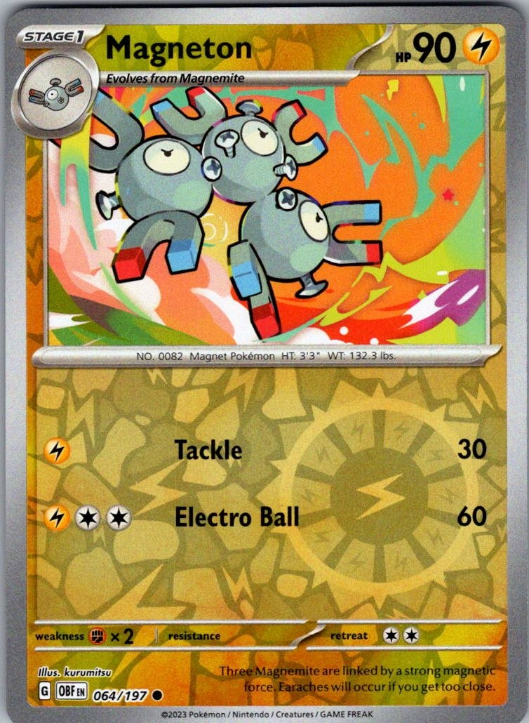 Magneton Reverse Holo Common SV03: Obsidian Flames 064/197 NM