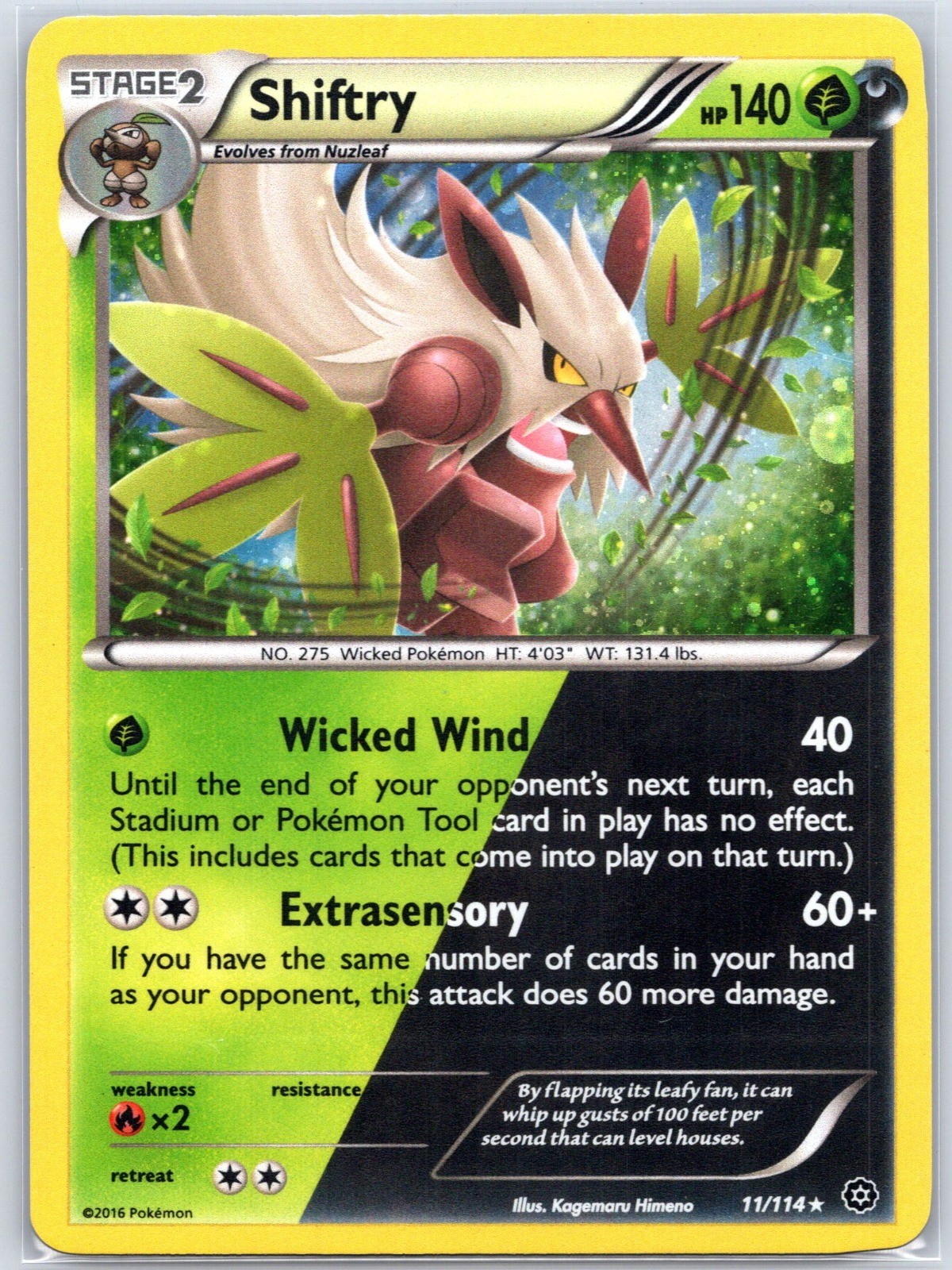 Shiftry 11/114 Cosmo Holo LP 2016 XY – Steam Siege Pokemon Shipnow