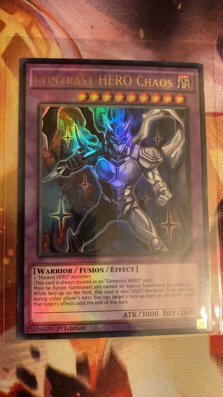 Yu-Gi-Oh SDHS-EN041 Contrast Hero Chaos Ultra Rare 1st Edition Near Mint