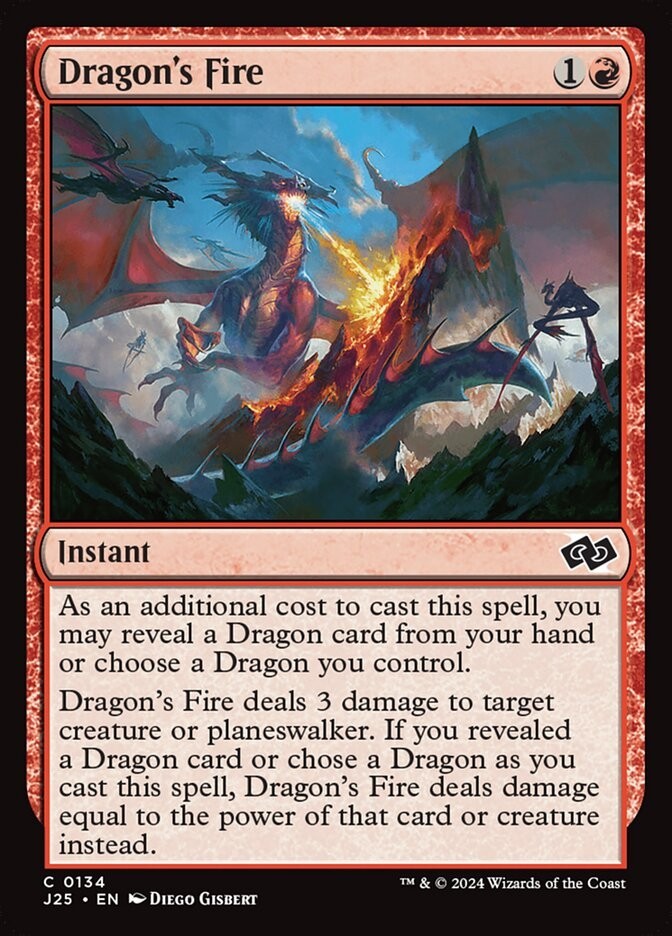 Dragon’s Fire 0134 Non Foil Common Foundations Jumpstart MTG NM